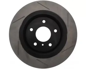 StopTech Sport Slotted Brake Rotor Front Left for Ford Mustang 2015-2023, Black, 126.42080SL