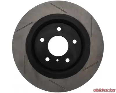 StopTech Sport Slotted Brake Rotor Front Left for Ford Mustang 2015-2023, Black, 126.42080SL - 126.42080SL