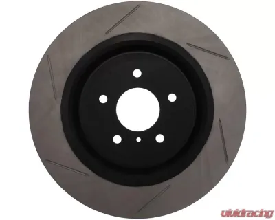 StopTech Sport Slotted Brake Rotor Front Right, Black, 2006-2011 Honda Civic, 126.42100SR - 126.42100SR