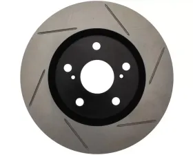 StopTech Sport Slotted Brake Rotor Front Left for Ford Mustang 2005-2014, Silver, 126.44146SL