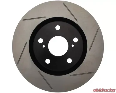 StopTech Sport Slotted Brake Rotor Front Left for Ford Mustang 2005-2014, Silver, 126.44146SL - 126.44146SL