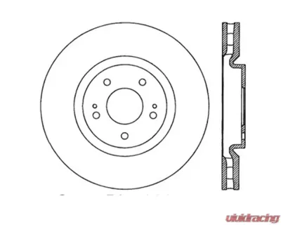 StopTech Sport Slotted Brake Rotor Front Right Mitsubishi Front Right 2.0L 4-Cyl - 126.46064SR