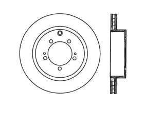 StopTech Sport Slotted Brake Rotor Rear Left Mitsubishi Rear Left 2.0L 4-Cyl