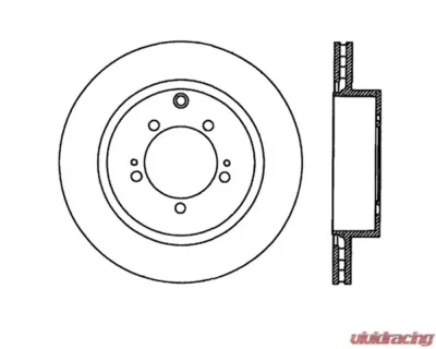 StopTech Sport Slotted Brake Rotor Rear Left Mitsubishi Rear Left 2.0L 4-Cyl - 126.46065SL