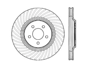 StopTech Sport Slotted Brake Rotor Front Left Ford Mustang Front Left