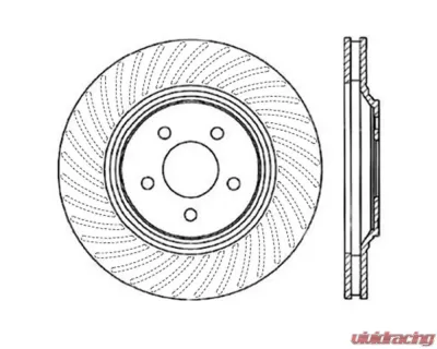 StopTech Sport Slotted Brake Rotor Front Left Ford Mustang Front Left - 126.61044SL