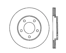 StopTech Sport Slotted Brake Rotor Rear Left Ford Mustang 2005-2014, 126.61087SL