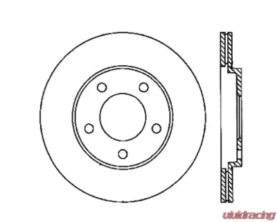 StopTech Sport Slotted Brake Rotor Rear Left Ford Mustang 2005-2014, 126.61087SL - 126.61087SL