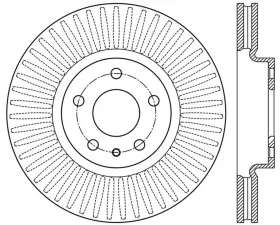 StopTech Sport Slotted Brake Rotor Front Left, Black, for Honda Civic 2006-2011, 126.61104SL