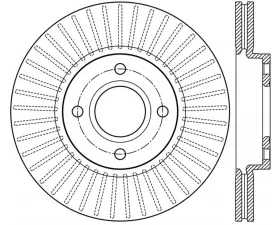StopTech Sport Slotted Brake Rotor Front Right Ford 1.6L 4-Cyl 126.61110SR