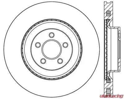 StopTech Sport Slotted Brake Rotor Front Left Ford Mustang Front Left 5.0L V8 2015-2021 - 126.61116SL