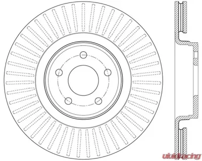StopTech Sport Slotted Brake Rotor Front Left for Honda Civic 2006-2011, Gray, 126.65146SL - 126.65146SL