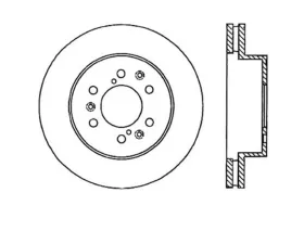 StopTech Sport Slotted Brake Rotor Front Left, Red, Steel - 126.66057SL