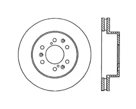 StopTech Sport Slotted Brake Rotor Front Right, Red, for Ford Mustang 2005-2014, 126.66057SR