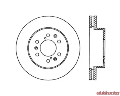 StopTech Sport Slotted Brake Rotor Front Right, Red, for Ford Mustang 2005-2014, 126.66057SR - 126.66057SR