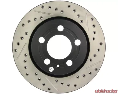 StopTech Sport Drilled/Slotted Rear Left Brake Rotor, Red, 127.33069L - 127.33069L