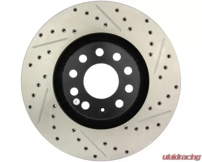 StopTech Sport Drilled/Slotted Brake Rotor Front Left Audi A4 2002-2008, 127.33096L - 127.33096L