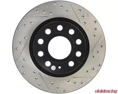 StopTech Sport Drilled/Slotted Brake Rotor Rear Left, Red, 127.33099L - 127.33099L