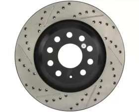 StopTech Sport Drilled/Slotted Brake Rotor Rear Right for Honda Civic 2006-2011, Gray, 127.33113R