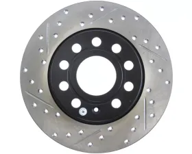 StopTech Sport Drilled/Slotted Brake Rotor Rear Right for Ford Mustang 2015-2023, Gray, 127.33131R