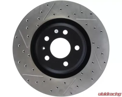 StopTech Sport Drilled/Slotted Brake Rotor Front Right, Red, 127.33138R . - 127.33138R