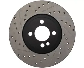 StopTech Sport Drilled/Slotted Brake Rotor Front Right for Honda Civic 2006-2011, Black, 127.34101R