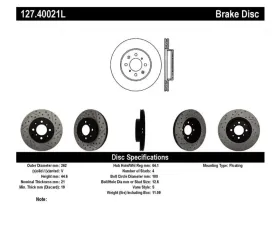 StopTech Sport Drilled/Slotted Brake Rotor Front Left