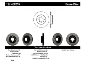 StopTech Sport Drilled/Slotted Brake Rotor Front Right