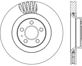 StopTech Sport Drilled/Slotted Brake Rotor Front Left Ford Mustang Front Left 2015-2022