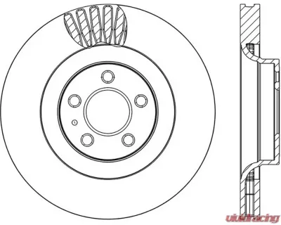 StopTech Sport Drilled/Slotted Brake Rotor Front Left Ford Mustang Front Left 2015-2022 - 127.61114L