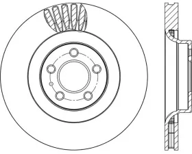 StopTech Sport Drilled/Slotted Brake Rotor Front Right Ford Mustang Front Right 2015-2022