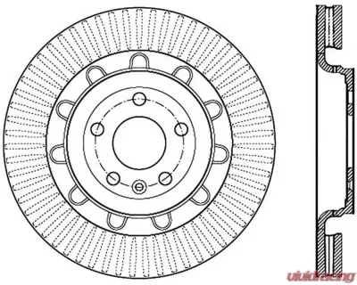 StopTech Sport Drilled/Slotted Brake Rotor Front Left - 127.65136L