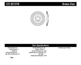 StopTech Sport Drilled/Slotted Brake Rotor Rear Right