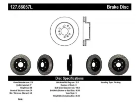 StopTech Sport Drilled/Slotted Brake Rotor Front Left