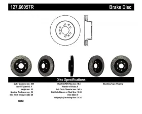 StopTech Sport Drilled/Slotted Brake Rotor Front Right