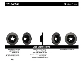 StopTech Sport Cryo Cross Drilled Brake Rotor Front Left BMW Rear Left