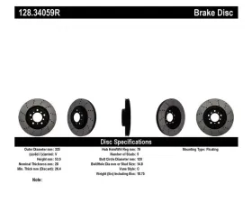 StopTech Sport Cryo Cross Drilled Brake Rotor Front Left BMW M3 Front Right 2001-2006