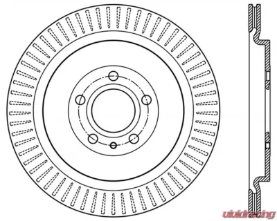 StopTech Sport Cross Drilled Brake Rotor Rear Right Ford Mustang 2013-2014 128.61105R - 128.61105R