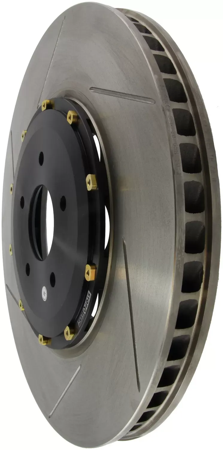 StopTech AeroRotor 2-Piece Black Hat Slotted Front Right Nissan GTR 09-10 129.42104.14 - 129.42104.14