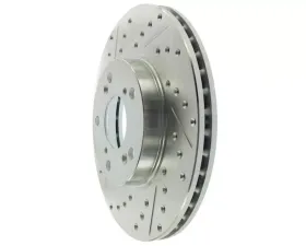 StopTech Select Sport Drilled Slotted Brake Rotor Front Right for Honda Civic 2006-2011, Black, 227.40036R