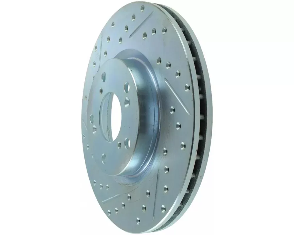 StopTech Select Sport Drilled Slotted Brake Rotor Front Right, Red, 227.40057R for Ford Mustang 2015-2023 - 227.40057R