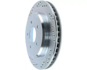 StopTech Select Sport Drilled Slotted Brake Rotor Rear Right - Ford Mustang 2015-2023, Gray, 227.62062R