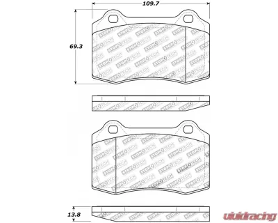 StopTech Street Brake Pads Front Rear with Shims - 308.05921