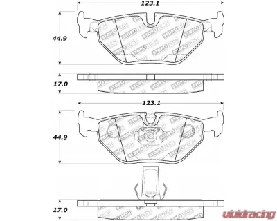 StopTech Street Brake Pads Rear with Shims BMW Rear - 308.06921
