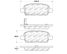 StopTech Street Brake Pads Rear with Shims Rear