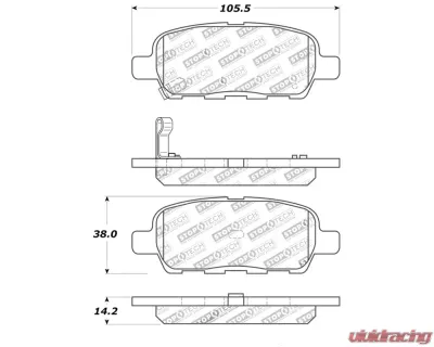 StopTech Street Brake Pads Rear with Shims Rear - 308.09051