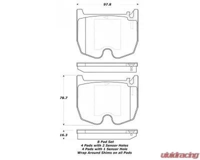 Stoptech Sport Brake Pad Mercedes-Benz Front - 308.09830