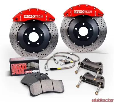StopTech Big Brake Kit Black Caliper Drilled Two-Piece Rotor Front Front - 83.896.4700.71