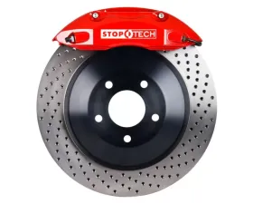 StopTech Big Brake Kit Red Caliper Drilled Rotor Front Ford Mustang 05-10 82.330.4700.72