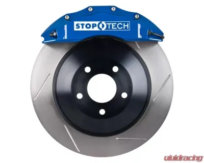 StopTech Big Brake Kit Blue Caliper Slotted One-Piece Rotor Front Front - 82.243.6100.21